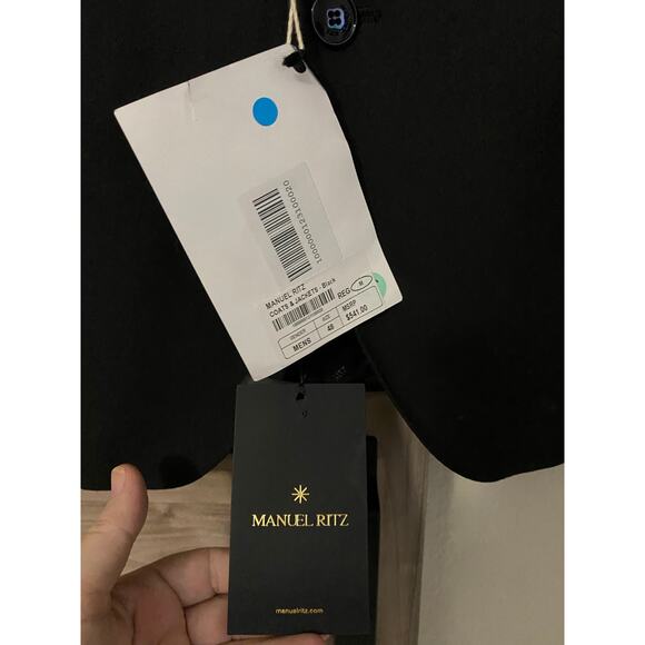 NWT Manuel Ritz black sport coat Italian size 48 - Picture 4 of 9